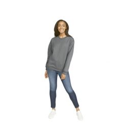 Bluza z okrągłym dekoltem Gildan Midweight Softstyle. Szare bluzy damskie GILDAN, xl, bez wzorów, z bawełny, bez kaptura. Za 125.00 zł.