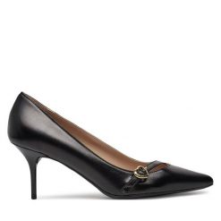 Szpilki LOVE MOSCHINO. Czarne szpilki damskie Love Moschino, bez wzorów, bez obcasa, na szpilce, bez zapięcia. Za 739.99 zł.