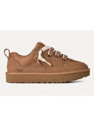 UGG Sneakersy "Lowmel" w kolorze jasnobrązowym rozmiar: 40. Brązowe obuwie sportowe damskie Ugg, ze skóry, bez zapięcia. Za 503.95 zł.