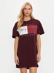 Tommy Hilfiger Sukienka codzienna UW0UW05631 Czerwony Relaxed Fit. Czerwone sukienki damskie Tommy Hilfiger, bez wzorów, z bawełny, bez ramiączek. Za 149.99 zł.