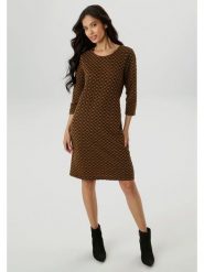 Aniston Sukienka w kolorze jasnobrązowym rozmiar: 46. Brązowe sukienki damskie Aniston, bez wzorów, bez ramiączek. Za 95.99 zł.