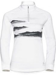 Odlo Bluza polarowa "Berra Graphic" w kolorze białym rozmiar: M. Białe bluzy damskie ODLO, m, bez wzorów, z materiału, bez kaptura. Za 267.45 zł.
