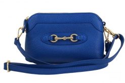 Listonoszka skórzana BARBERINI'S 967-30 chabrowa. Niebieskie shopper bag Barberinis, z aplikacjami, ze skóry, małe, bez dodatków. Za 189.99 zł.