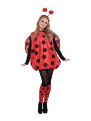 Amscan 4-częściowy kostium "Darling Bug" w kolorze czerwonym rozmiar: S/M. Czerwone kombinezony damskie AMSCAN, m, z aplikacjami, bez kołnierzyka, bez ramiączek. Za 110.04 zł.