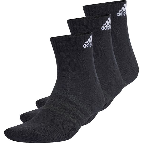 Skarpety stopki unisex Adidas 3 pary. Czarne skarpetki damskie Adidas, bez wzorów, z bawełny. Za 45.00 zł.