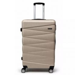 Walizka na kółkach Sapphire ST-2240 złota - duża L DUO. Niebieskie walizki SAPPHIRE, bez wzorów, z gumy, duże. W wyprzedaży za 149.80 zł.