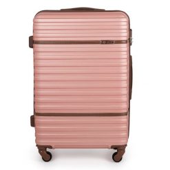 Walizka podróżna średnia M 22' STL957 różowa. Czerwone walizki bez wzorów, z materiału, średnie. Za 159.00 zł.