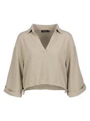 Sublevel Bluzka w kolorze beżowym rozmiar: L/XL. Brązowe bluzki damskie Sublevel, l, bez wzorów, bez kołnierzyka, bez ramiączek. Za 87.81 zł.