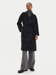 Weekend Max Mara Płaszcz wełniany Resina 2425016092 Czarny Regular Fit. Czarne płaszcze damskie Weekend Max Mara, na zimę, bez wzorów, z wełny, bez kaptura. Za 3,449.00 zł.