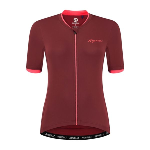 Koszulka rowerowa damska Rogelli ESSENTIAL z krótkim rękawem. Brązowe koszulki damskie Rogelli, l, bez wzorów, bez kołnierzyka, bez ramiączek. W wyprzedaży za 120.00 zł.