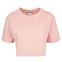 Krótka Koszulka Damska Oversize Crop. Czerwone koszulki damskie Urban Classics, m, bez wzorów, bez kołnierzyka, bez ramiączek. Za 48.99 zł.