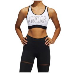 Biustonosz sportowy damski Adidas Don't Rest Alphaskin. Czerwone biustonosze sportowe damskie Adidas, bez wzorów. Za 102.00 zł.