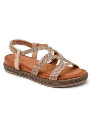 Sixth Sens Sandały w kolorze złotym rozmiar: 37. Żółte sandały damskie Sixth Sens, bez wzorów, z otwartym noskiem, bez obcasa, bez zapięcia. Za 121.99 zł.