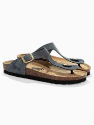 Sunbay Skórzane japonki "Camelia" w kolorze szarym rozmiar: 39. Szare klapki damskie Sunbay, bez wzorów, ze skóry, z otwartym noskiem, bez obcasa, bez zapięcia. Za 149.66 zł.