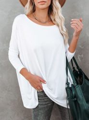 Milan Kiss Koszulka w kolorze białym rozmiar: L. Białe koszulki damskie Milan Kiss, l, bez wzorów, bez kołnierzyka, bez ramiączek. Za 113.99 zł.