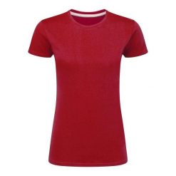 Idealna Koszulka Damska. Czerwone bluzki damskie SG, s, bez wzorów, sportowe, bez kołnierzyka, bez ramiączek. Za 34.99 zł.