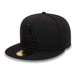Czapka z daszkiem New Era 59FIFTY Los Angeles Dodgers Essential 60471454. Czarne czapki z daszkiem damskie New Era, na jesień, bez wzorów. Za 206.50 zł.