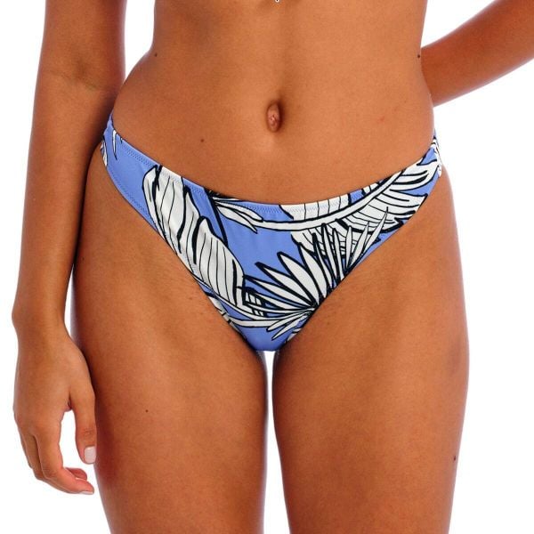 Figi do kostiumów kąpielowych dla kobiet Freya Mali beach. Niebieskie figi Freya, bez wzorów, z materiału. Za 155.00 zł.