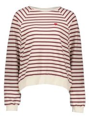 Pieces Bluza w kolorze beżowo-czerwonym rozmiar: XS. Brązowe bluzy damskie Pieces, xs, bez wzorów, z bawełny, bez kaptura. Za 79.03 zł.