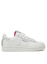 Pepe Jeans Sneakersy Player Basic B PBS00001 Biały. Białe buty sportowe chłopięce Pepe Jeans, z jeansu, bez zapięcia. Za 169.99 zł.