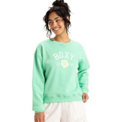 Bluza z okrągłym dekoltem dla Kobiety PERFECT PLACE BRUSHED Zielony. Zielone bluzy damskie Roxy, m, bez wzorów, z bawełny, bez kaptura. Za 229.99 zł.
