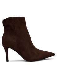 Guess Botki FLFCLZ SUE10 Brązowy. Brązowe botki damskie Guess, bez obcasa, na szpilce, bez zapięcia. Za 674.99 zł.