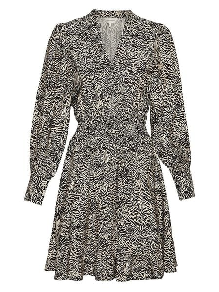 MOSS COPENHAGEN Sukienka "Amabella" w kolorze beżowo-czarnym rozmiar: S. Brązowe sukienki damskie Moss Copenhagen, bez wzorów, z wiskozy, bez ramiączek. Za 131.43 zł.