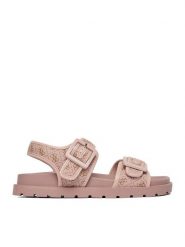 Guess Sandały CEO-CS6702-02 Różowy jasny. Czerwone sandały dziewczęce Guess, ze skóry, bez obcasa, bez zapięcia. Za 179.99 zł.