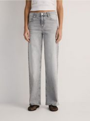 Jeansy straight leg - jasnoszary. Szare jeansy damskie Reserved. W wyprzedaży za 89.99 zł.