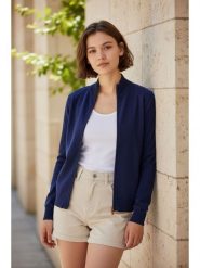 ASSUILI Kardigan w kolorze granatowym rozmiar: 34. Niebieskie kardigany damskie Assuili, bez wzorów. Za 100.99 zł.