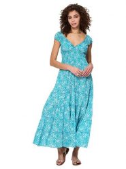 Aller Simplement Sukienka w kolorze turkusowo-białym rozmiar: 38/40. Białe sukienki damskie Aller Simplement, bez wzorów, z bawełny, klasyczne, bez ramiączek. Za 100.99 zł.