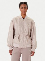 Guess Kurtka przejściowa V5YL11 WHFU0 Beżowy Regular Fit. Brązowe kurtki damskie Guess, l, z aplikacjami, z syntetyku, bez kaptura. Za 430.00 zł.