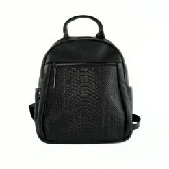 Skórzany plecak damski Solier FV07 Elan czarny. Czarne plecaki Solier, bez wzorów, ze skóry. Za 238.99 zł.