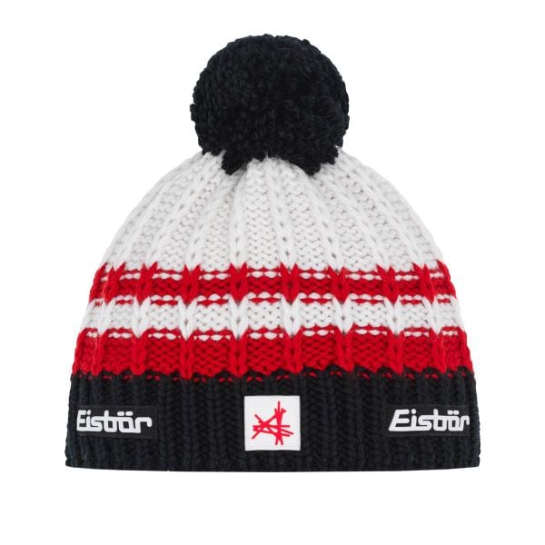 Czapka Eisbar Kova Pompon MÜ SA. Czarne czapki damskie Eisbär, na zimę, bez wzorów, z materiału. Za 205.51 zł.