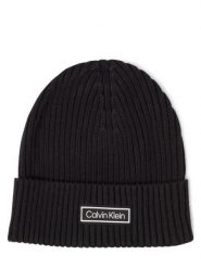 Calvin Klein Jeans czapka z dzianiny z zawartością kaszmiru Kobiety Bawełna niebieski, ONE SIZE. Niebieskie czapki damskie Calvin Klein Jeans, z aplikacjami, z bawełny. Za 89.95 zł.