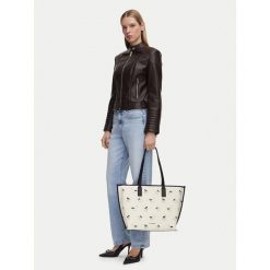 Torebka KARL LAGERFELD. Białe shopper bag KARL LAGERFELD, bez dodatków. Za 1,099.00 zł.
