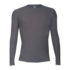 Koszulka z długim rękawem Pro Compression Adults Men Round Neck Undershirt. Szare koszulki damskie BADGER SPORT, xl, bez wzorów, bez kołnierzyka, bez ramiączek. Za 173.95 zł.