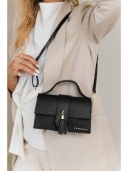 Lia Biassoni Skórzana torebka w kolorze czarnym - 20 x 13 x 6 cm rozmiar: onesize. Czarne torebki klasyczne damskie Lia Biassoni, z materiału, przez ramię, bez dodatków. Za 217.99 zł.