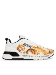 Versace Jeans Couture Sneakersy 80VA3SAA ZSE00 Biały. Białe obuwie sportowe damskie Versace Jeans Couture, z jeansu, bez zapięcia. Za 829.99 zł.