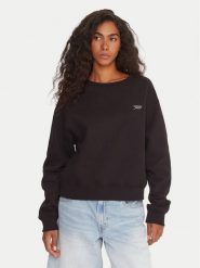 Tommy Jeans Bluza Silver Script DW0DW21961 Czarny Regular Fit. Czarne bluzy damskie Tommy Jeans, xs, bez wzorów, z bawełny, bez kaptura. Za 379.99 zł.