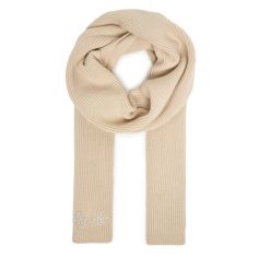 Szalik Guess. Brązowe szaliki damskie Guess, z aplikacjami. Za 289.99 zł.