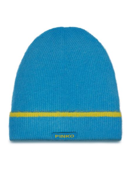 Pinko Czapka Serrade 104332 A26V Błękitny. Niebieskie czapki damskie Pinko, na zimę, bez wzorów, z wełny. Za 229.99 zł.