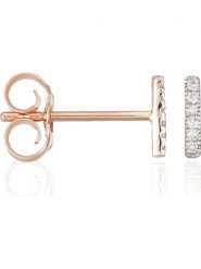 DIAMANTA Złote kolczyki-wkrętki z diamentami rozmiar: onesize. Żółte kolczyki damskie DIAMANTA, z diamentem, złote. Za 569.68 zł.
