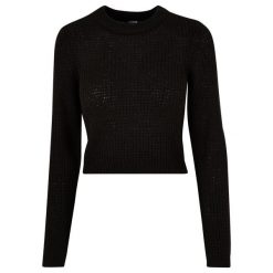 Sweter damski Urban Classics. Czarne swetry klasyczne damskie Urban Classics, na zimę, z dzianiny, bez kołnierzyka. Za 175.50 zł.