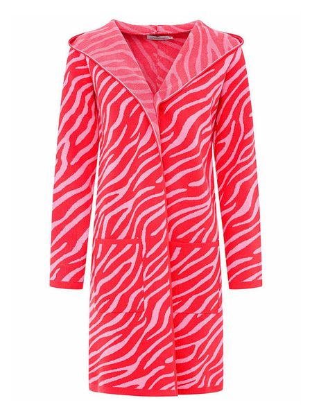 Zwillingsherz Kardigan "Zebra" w kolorze jasnoróżowo-czerwonym rozmiar: L/XL. Czerwone kardigany damskie Zwillingsherz, l, bez wzorów. Za 166.49 zł.