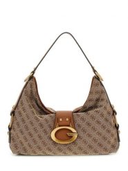 Guess Torebka HWJJ93 08180 Brązowy. Brązowe listonoszki damskie Guess, z materiału, bez dodatków. Za 674.99 zł.
