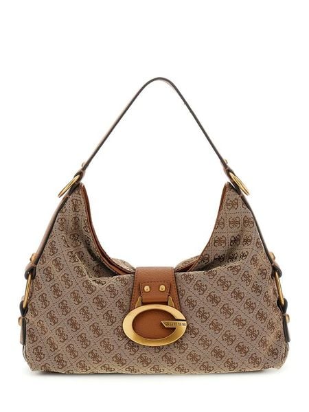 Guess Torebka HWJJ93 08180 Brązowy. Brązowe listonoszki damskie Guess, z materiału, bez dodatków. Za 674.99 zł.