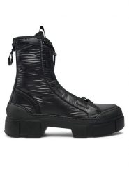 Vic Matié Botki 1F2000D_14B090101 Czarny. Czarne botki damskie Vic Matié, z materiału, bez obcasa, na płaskiej podeszwie, bez zapięcia. Za 1,489.00 zł.