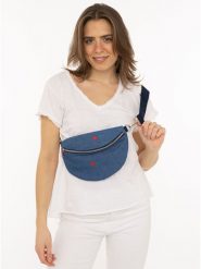 Zwillingsherz Saszetka w kolorze granatowym rozmiar: onesize. Niebieskie nerki i saszetki damskie Zwillingsherz, bez wzorów, z materiału, przez ramię, bez dodatków. Za 82.99 zł.