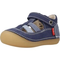 Sandały KICKERS SUSHY Niebieski. Niebieskie sandały damskie Kickers, bez wzorów, ze skóry, bez obcasa, bez zapięcia. Za 171.99 zł.